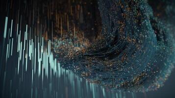 3d rendering abstract digital technology background. Network connection structure. Digital data visualization. photo