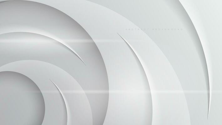 abstract white and gray background with circular composition