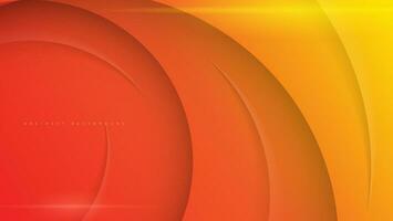 abstract gradient orange and yellow background with circular composition vector