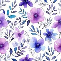 Watercolor floral pattern. Illustration photo