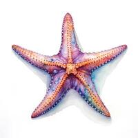 acuarela estrella de mar. ilustración ai generativo foto