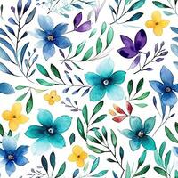 Watercolor floral pattern. Illustration photo