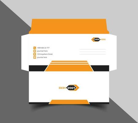 Corporate envelope template or envelope design