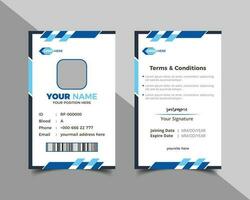 Simple creative business id card design template or Corporate office id card template design vector