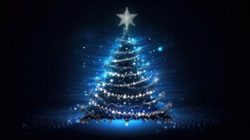 Christmas Magic tree background. Illustration photo
