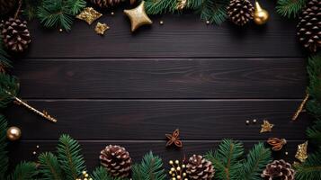 Christmas dark background. Illustration photo