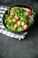 crab sticks salad healthy meal food snack on the table copy space food background rustic top view photo