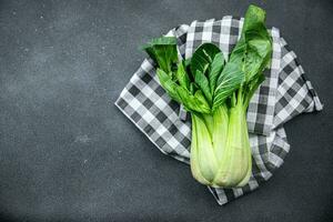 cabbage bok choy or pak choy raw vegetable fresh healthy meal food snack on the table copy space food background rustic top view keto or paleo diet veggie vegan or vegetarian food photo