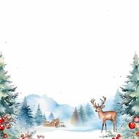 Watercolor Christmas background. Illustration photo