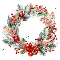 Watercolor Christmas background. Illustration photo