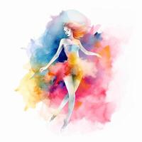 Watercolor fashion background. Illustration photo