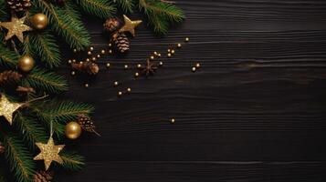 Christmas dark background. Illustration photo