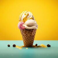 Sweet ice cream. Illustration photo