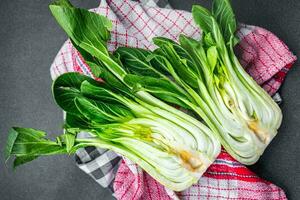cabbage bok choy or pak choy raw vegetable fresh healthy meal food snack on the table copy space food background rustic top view keto or paleo diet veggie vegan or vegetarian food photo