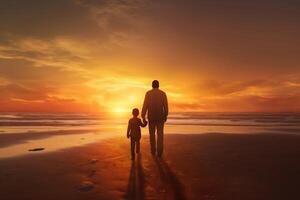 A father and his child spending time together. Father's Day graphic illustration, photo