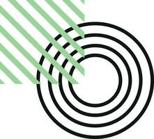 Exploring the elegance of circles and vertical lines coming together in perfect harmony vector