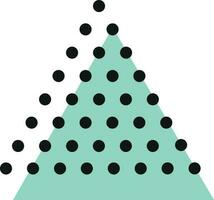 beauty of green geometry and harmony in black dots forming a triangle. vector