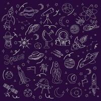 Cosmic Elements Vector Illustration Set Exploring the Depths of Space.