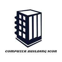 Digital Tech Building Icon vector