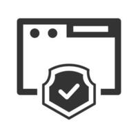 Browser protection icon vector