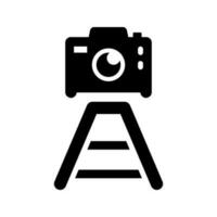 Tripod camera icon vector