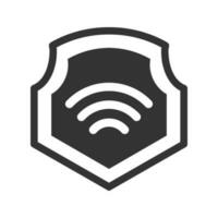 Wireless lock security icon vector