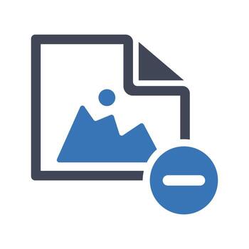 Eliminar imagen icono vector