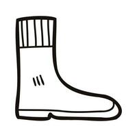 Hand Drawn cute boots in doodle style vector