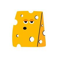 Cool cheese character vector