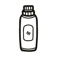 Hand Drawn bottle in doodle style vector