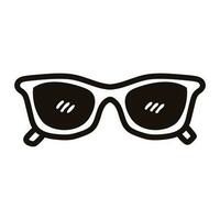 Hand Drawn sunglasses in doodle style vector