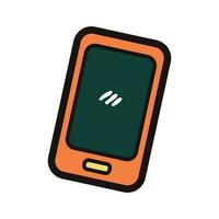 Hand Drawn smart phone in doodle style vector