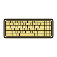 Hand Drawn wireless keyboard in doodle style vector