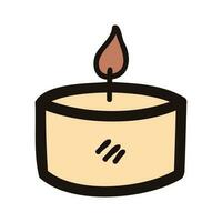 Hand Drawn candle in doodle style vector