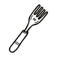 Hand Drawn fork in doodle style vector