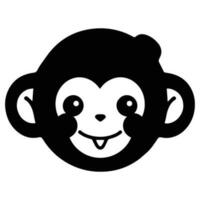 Hand Drawn cute monkey in doodle style vector