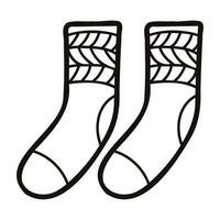 Hand Drawn cute socks in doodle style vector