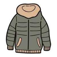 Hand Drawn cute jackets for men in doodle style vector