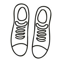 Hand Drawn cute sneakers in doodle style vector