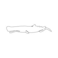 Large sperm whale continuous single line drawing art vector