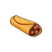 Pancake roll icon. Pancake roll icon. Pancake roll vector icon. Pancake roll icon