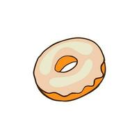 rosquilla icono en el blanco antecedentes. vector ilustración. eps 10