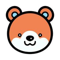 Hand Drawn cute bear in doodle style vector