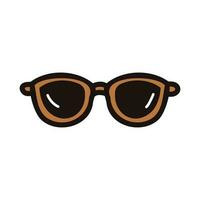 Hand Drawn sunglasses in doodle style vector