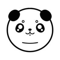 mano dibujado linda panda en garabatear estilo vector