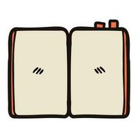 Hand Drawn cute notebook in doodle style vector