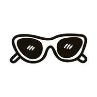 Hand Drawn sunglasses in doodle style vector