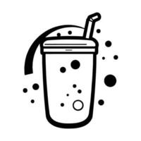 Hand Drawn refreshing juice in doodle style vector