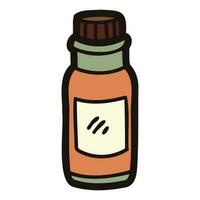 Hand Drawn bottle in doodle style vector