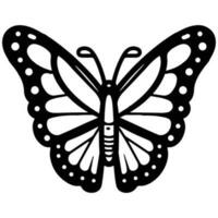 Hand Drawn butterfly in doodle style vector